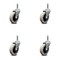 Service Caster 3 Inch Thermoplastic Wheel 1-3/8 Inch Grip Ring Stem Caster SCC, 4PK SCC-GR05S310-TPRS-716138-4 - alternate 1